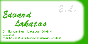 edvard lakatos business card