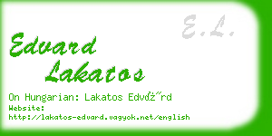edvard lakatos business card